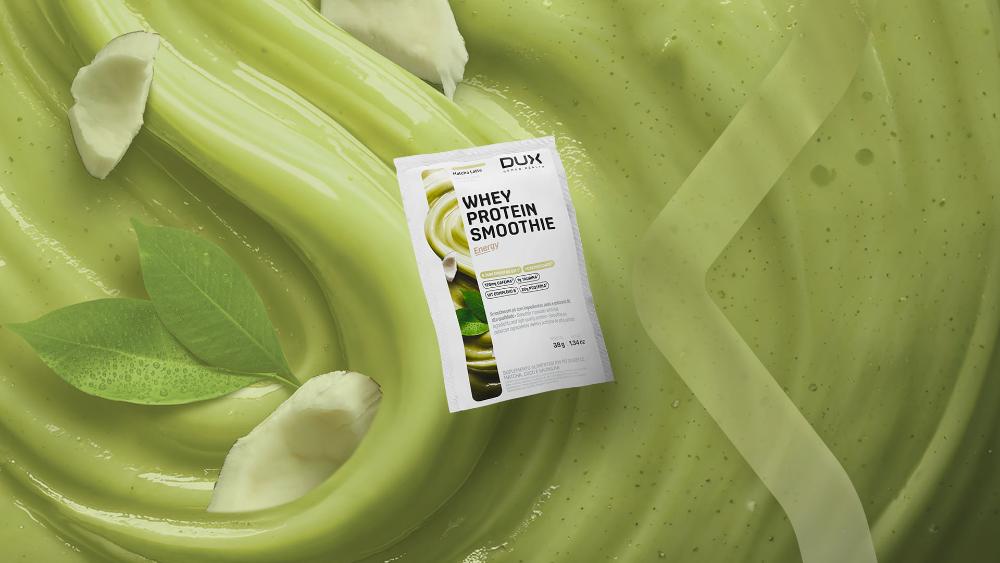 Sachê Protein Smoothie Energy Dux Company 38g Sabor Matcha Latte