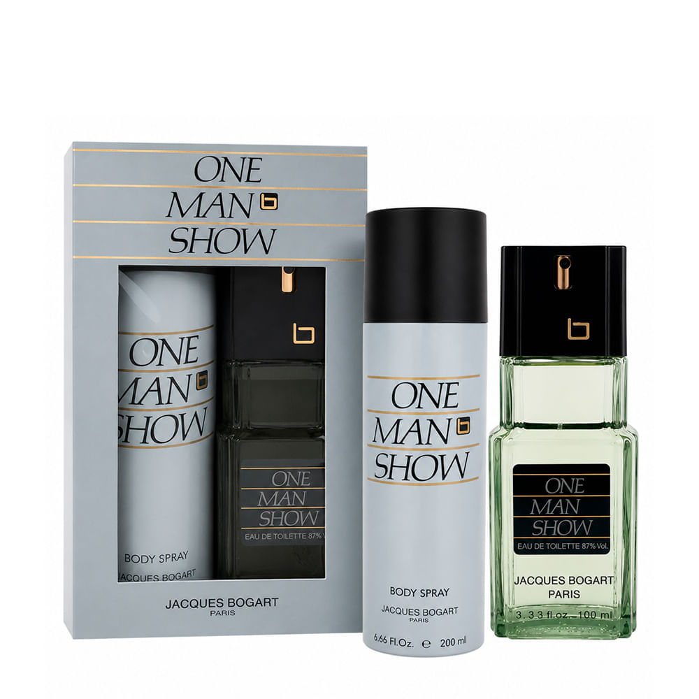 Kit Jacques Bogart One Man Show Masculino Eau de Toilette 100ml + Body Spray 200ml