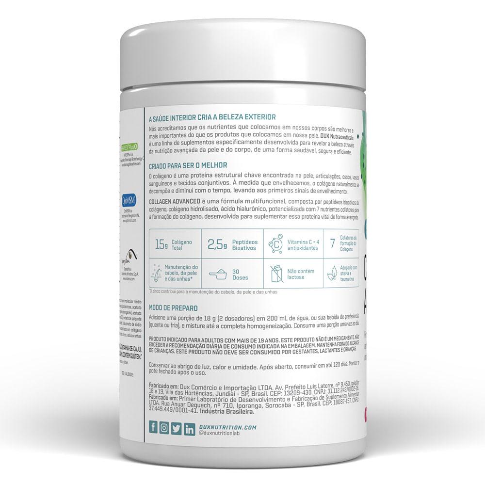 Collagen Advanced Dux Company 540g Sabor Tangerina e Hibisco