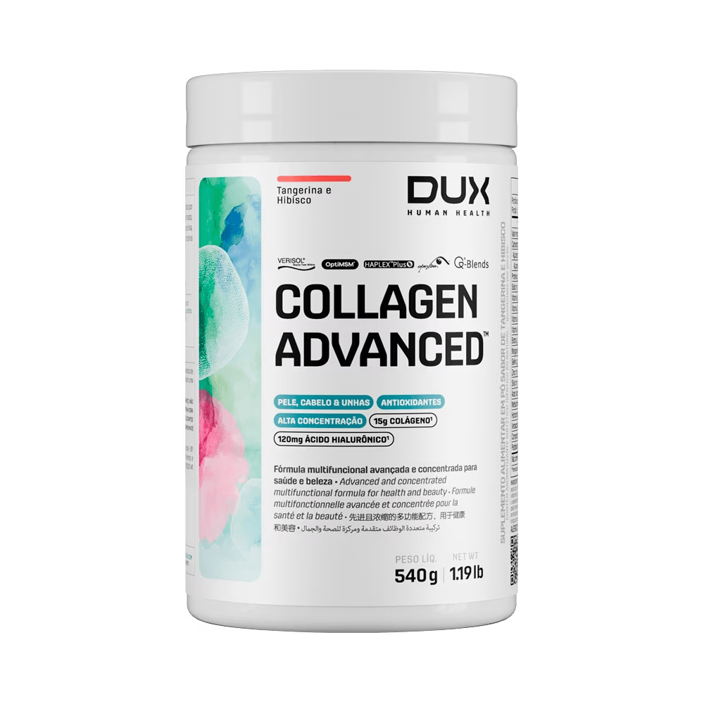 Collagen Advanced Dux Company 540g Sabor Tangerina e Hibisco