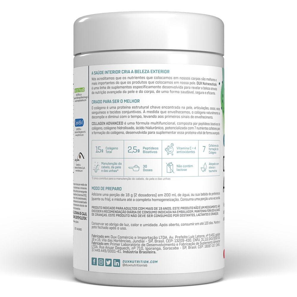 Collagen Advanced Dux Company 540g Sabor Maçã