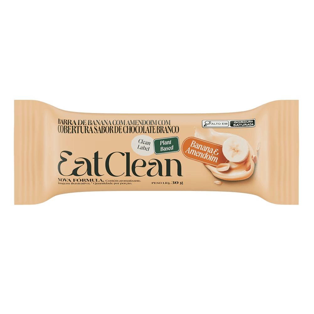 Barrinha De Frutas Eat Clean Dux Company 30g Sabor Banana Com Amendoim