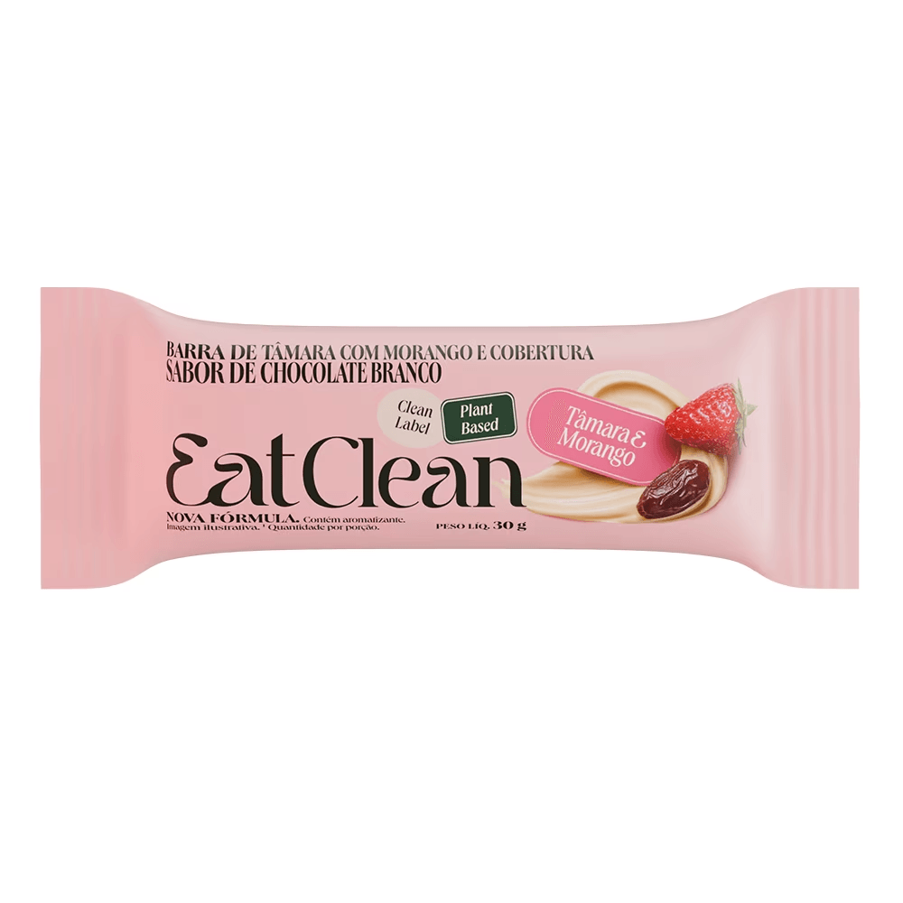 Barrinha De Frutas Eat Clean Dux Company 30g Sabor Tâmara Com Morango