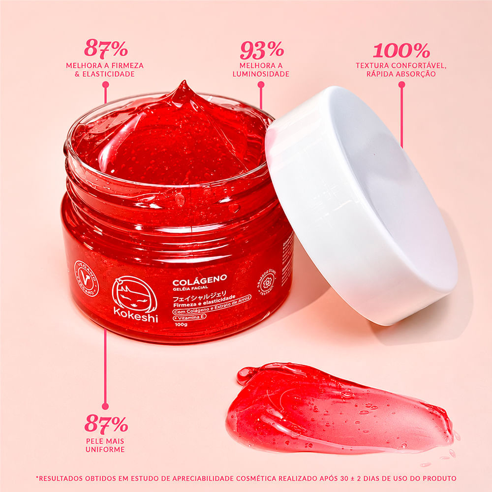 Hidratação Facial Geleia Facial de Colágeno Kokeshi 100g