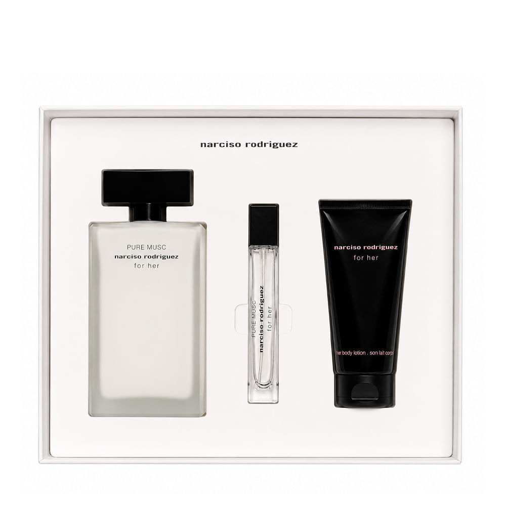 Kit Feminino Narciso Rodriguez For Her Pure Musc Eau de Parfum 100ml + 10ml + Body Lotion 50ml