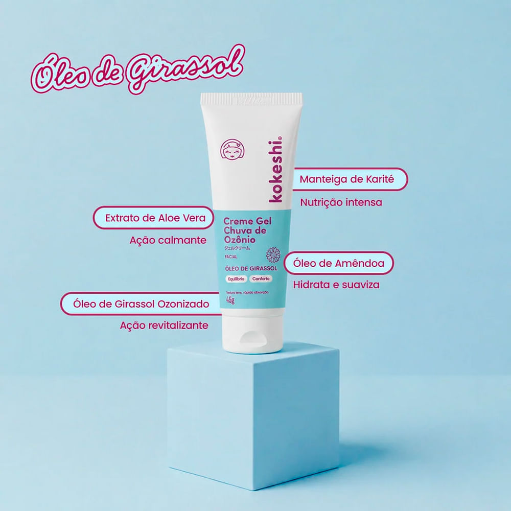 Creme Gel Facial Chuva de Ozônio Kokeshi 45g