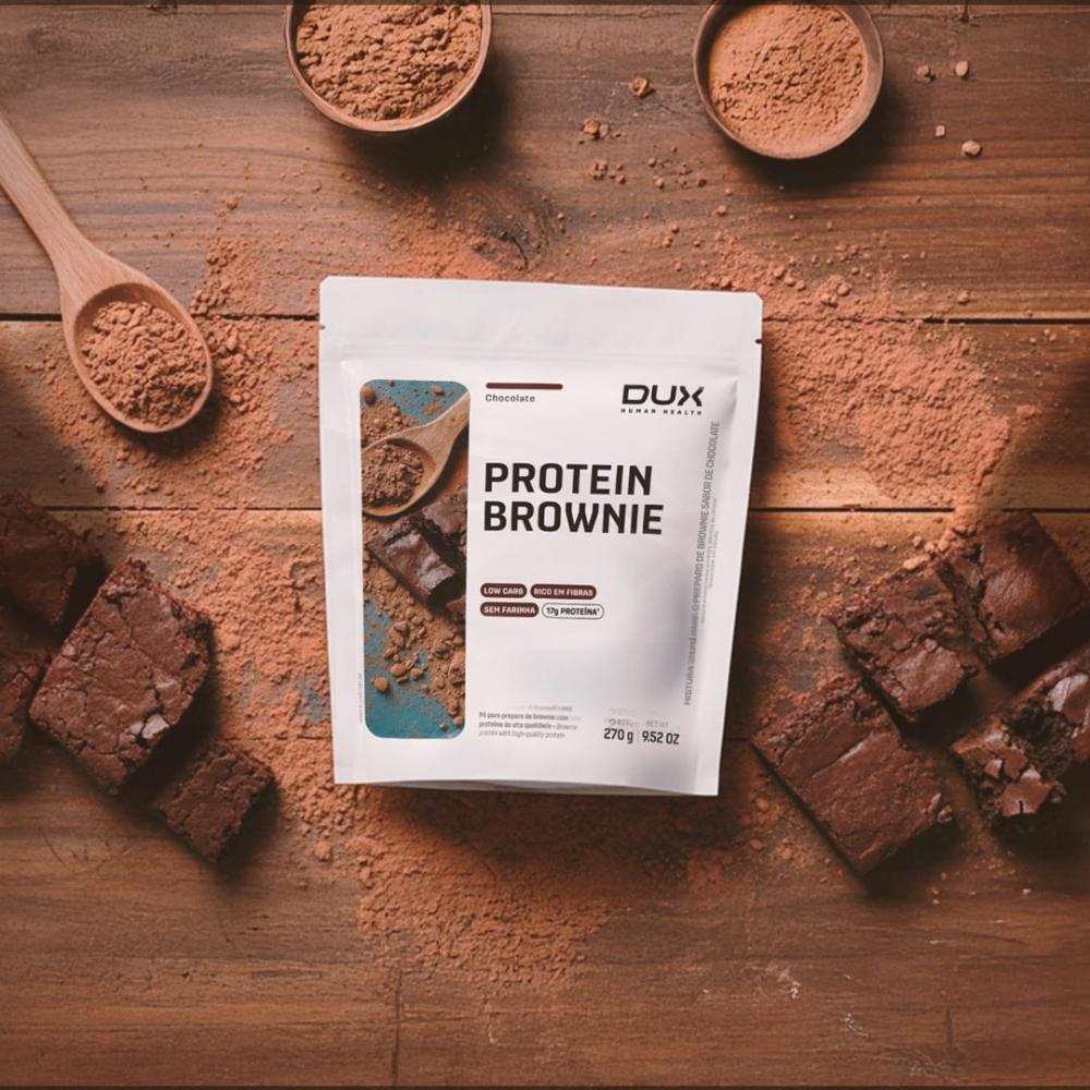 Protein Brownie DUX Company 270g Sabor Chocolate