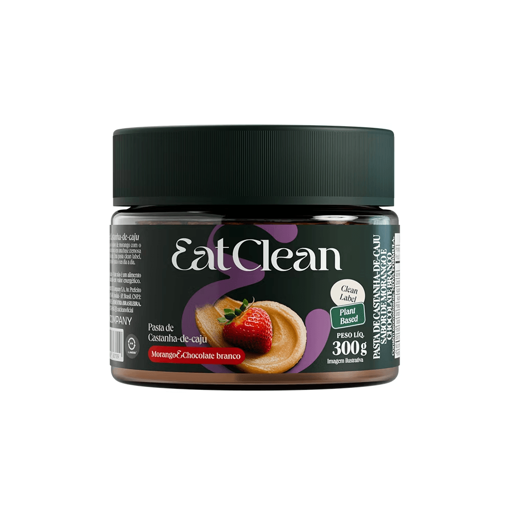 Pasta De Castanha De Caju Dux Company 300g Sabor Morango Com Chocolate Branco