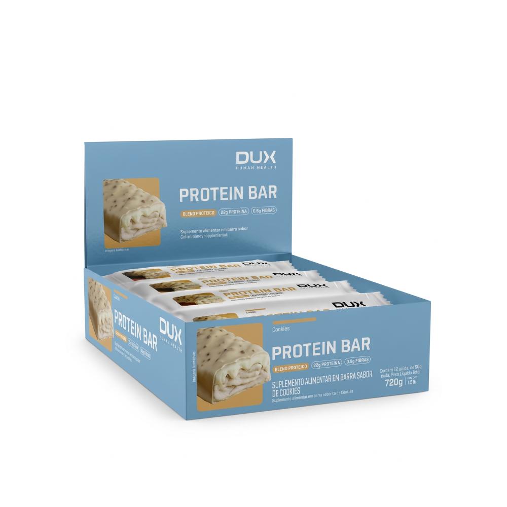 Kit Protein Bar Dux 12 Unidades Sabor Cookies