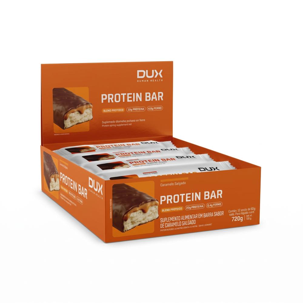 Kit Protein Bar Dux 12 Unidades Sabor Caramelo Salgado