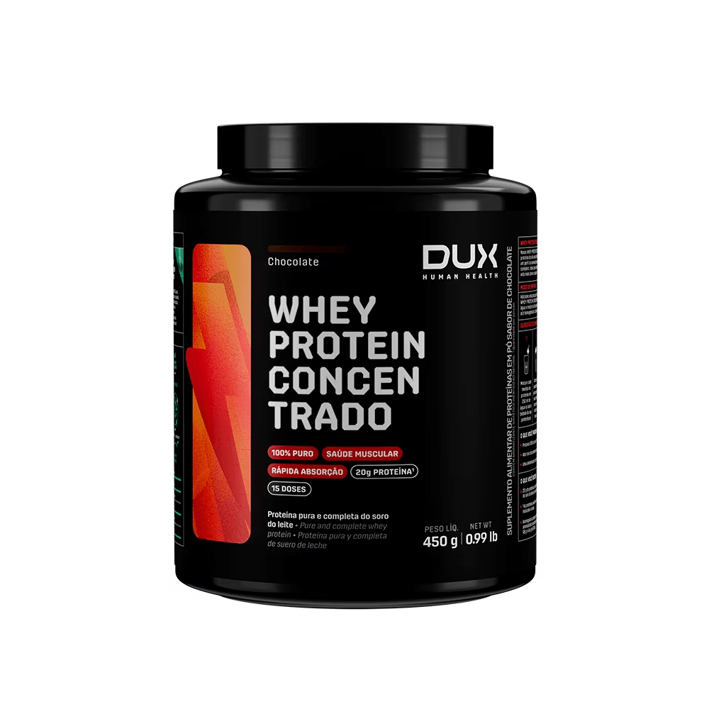 Pote Whey Protein Concentrado Company Dux 450g Sabor Chocolate