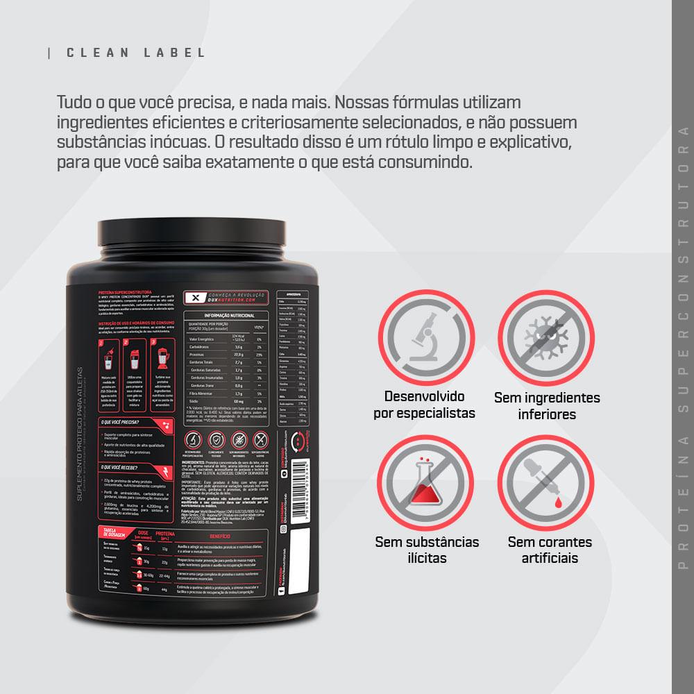 Pote Whey Protein Concentrado Company Dux 450g Sabor Baunilha
