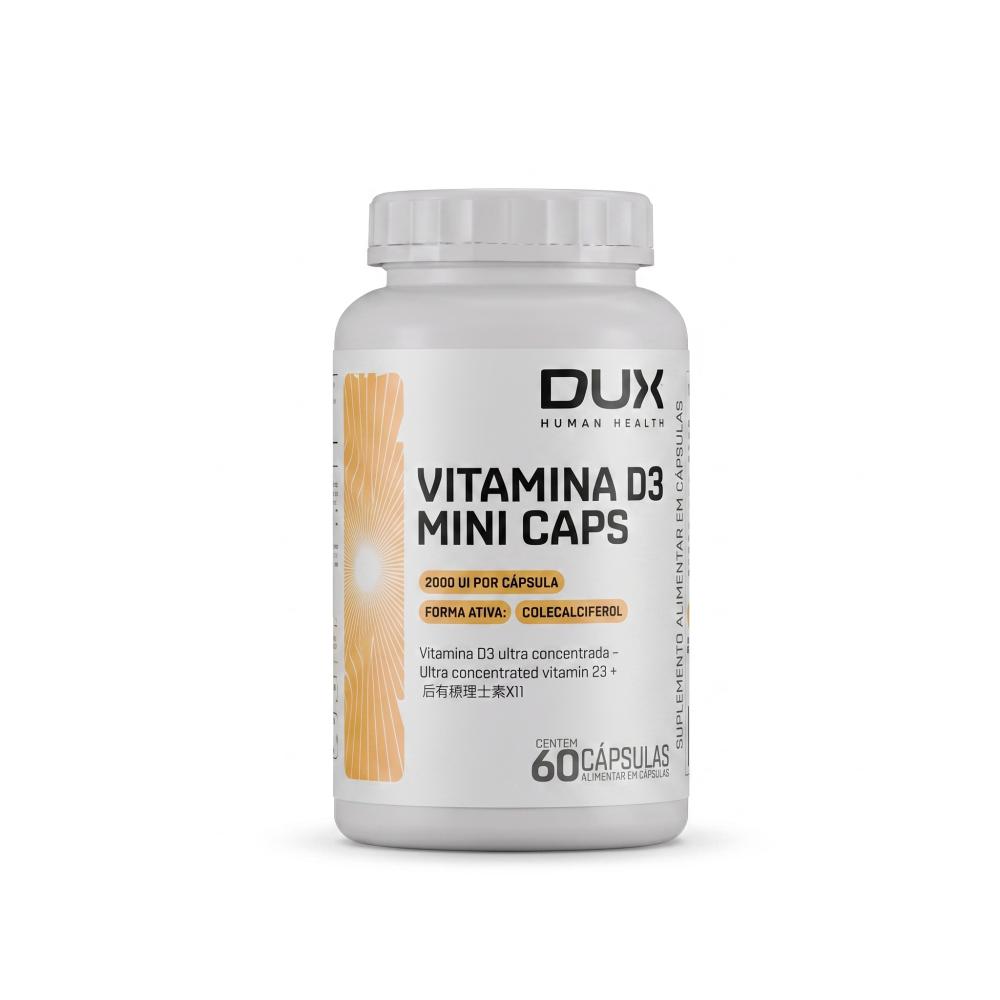 Vitamina D3 Mini Caps Dux Nutrition 60 Cápsulas Sem Sabor