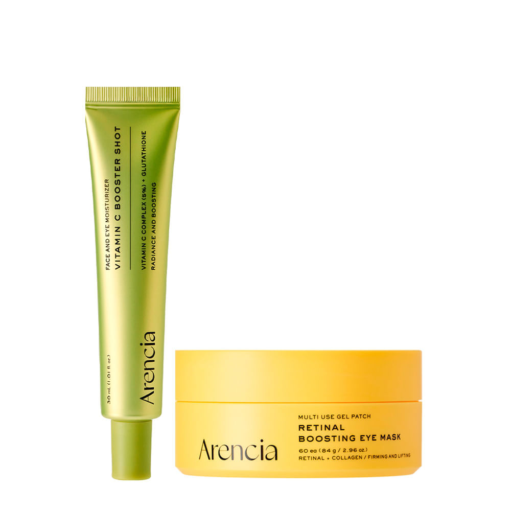 Kit Arencia Máscara de Retinal Para Área dos Olhos 84g + Sérum Booster Shot de Vitamina C 30ml