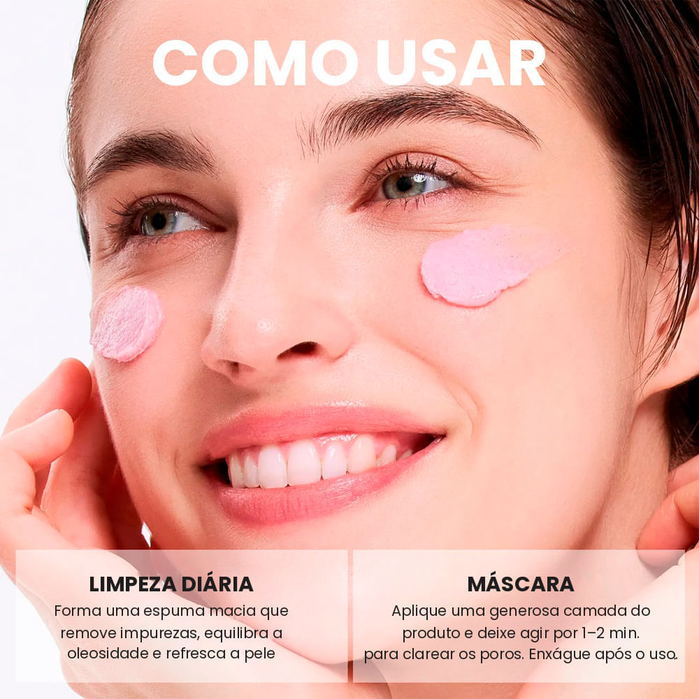 Máscara de Limpeza Facial Rice Mochi Rosehip Arencia 120g