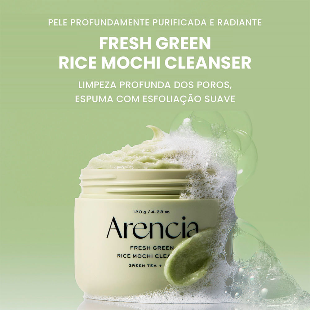 Máscara de Limpeza Facial Rice Mochi Green Arencia 120g