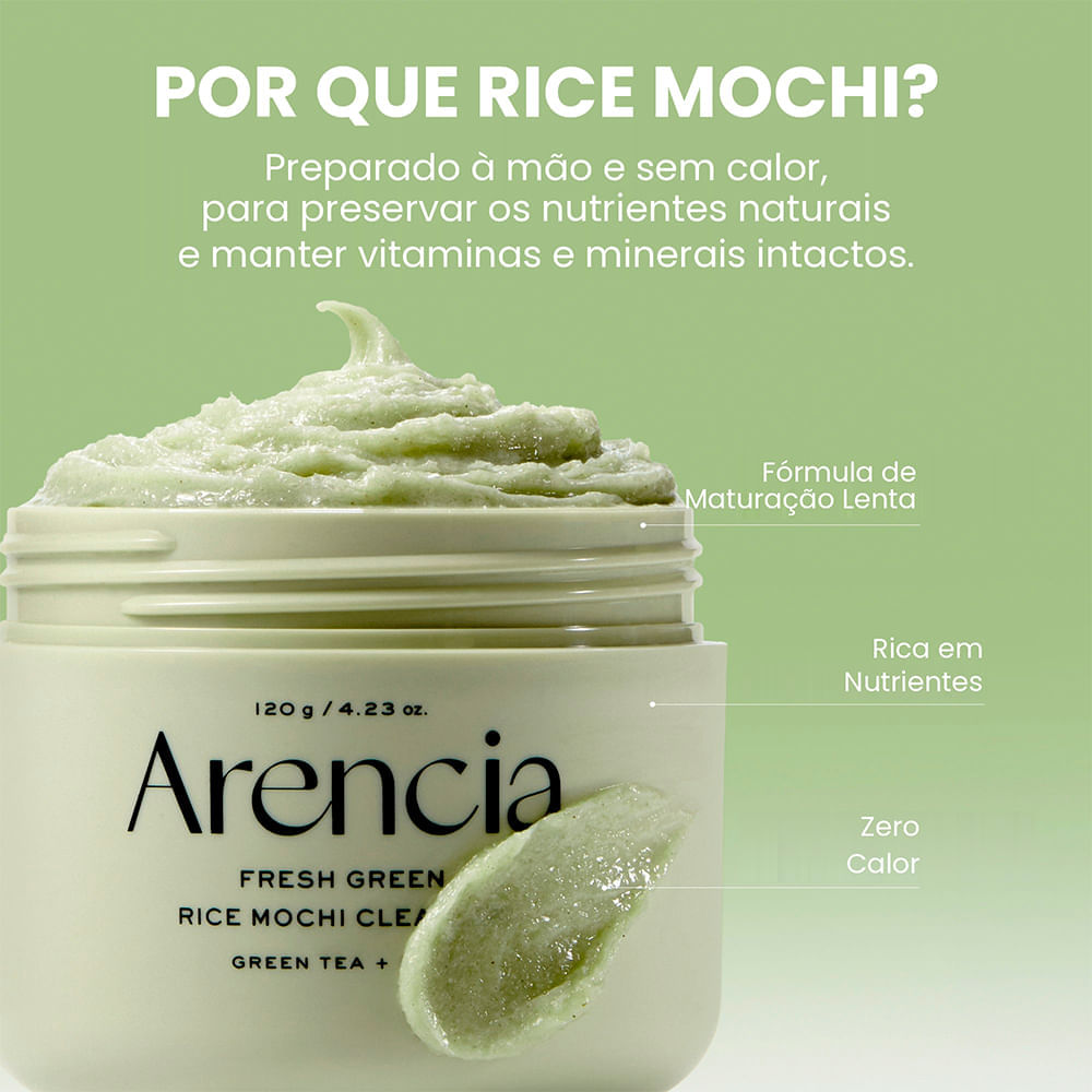 Máscara de Limpeza Facial Rice Mochi Green Arencia 120g