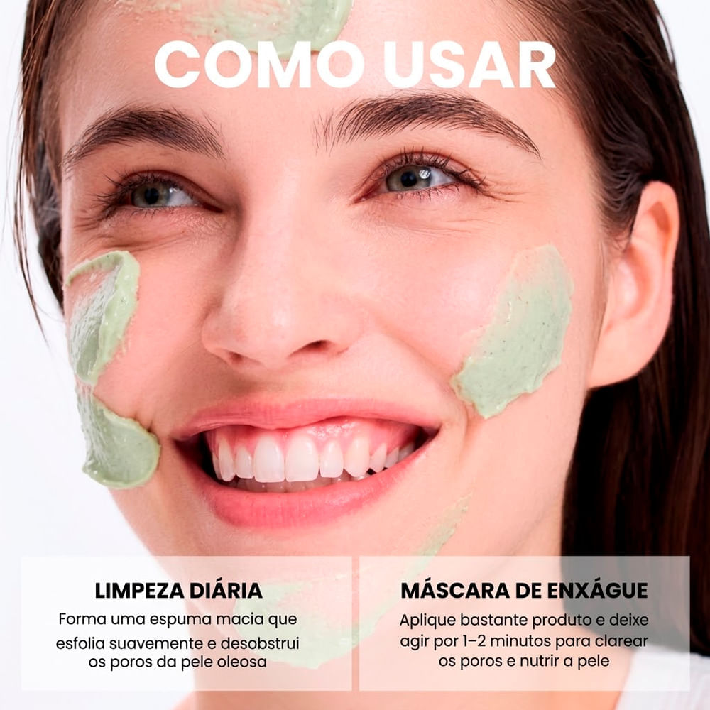 Máscara de Limpeza Facial Rice Mochi Green Arencia 120g
