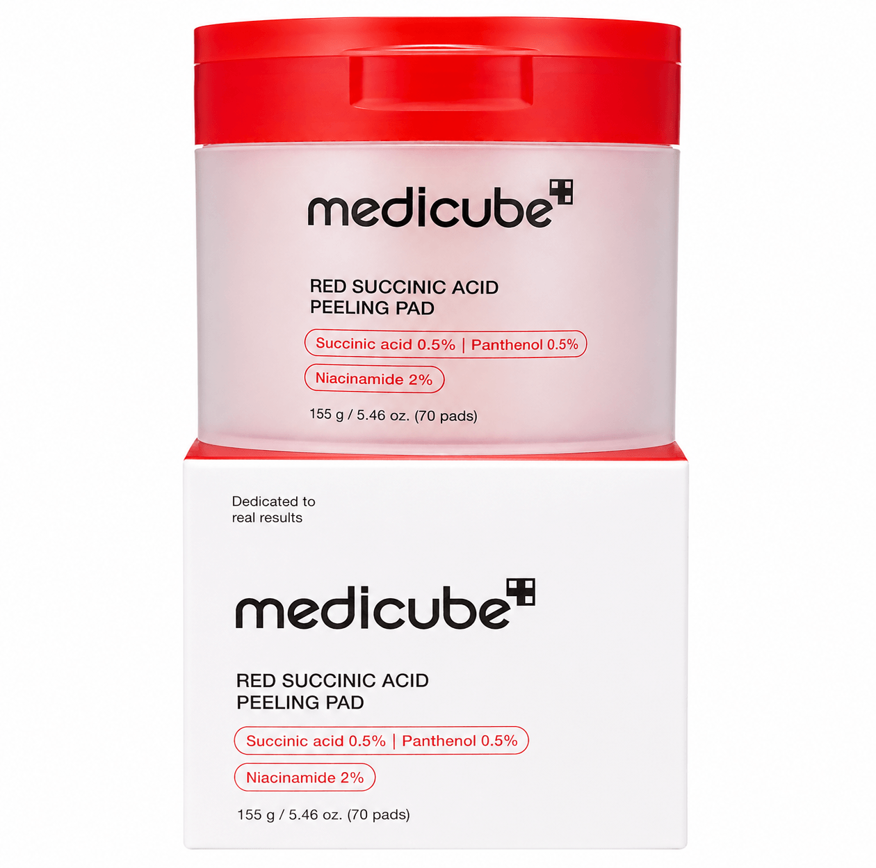 Pads Esfoliantes Red Succinic Acid Panthenol Pads Medicube 155g
