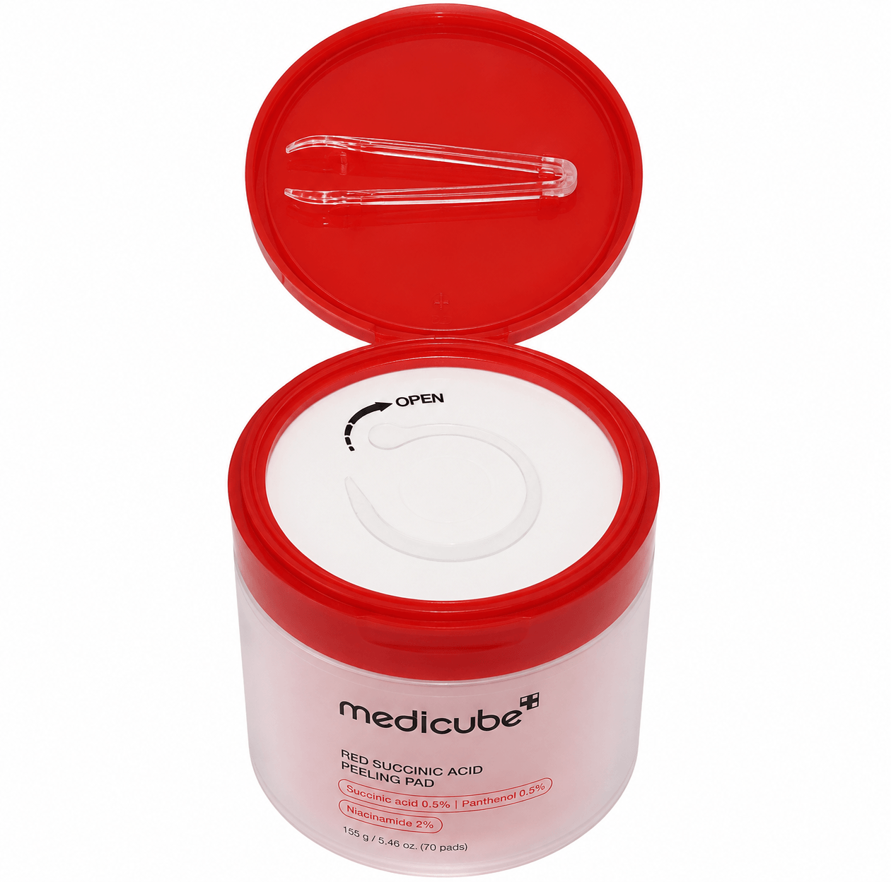 Pads Esfoliantes Red Succinic Acid Panthenol Pads Medicube 155g