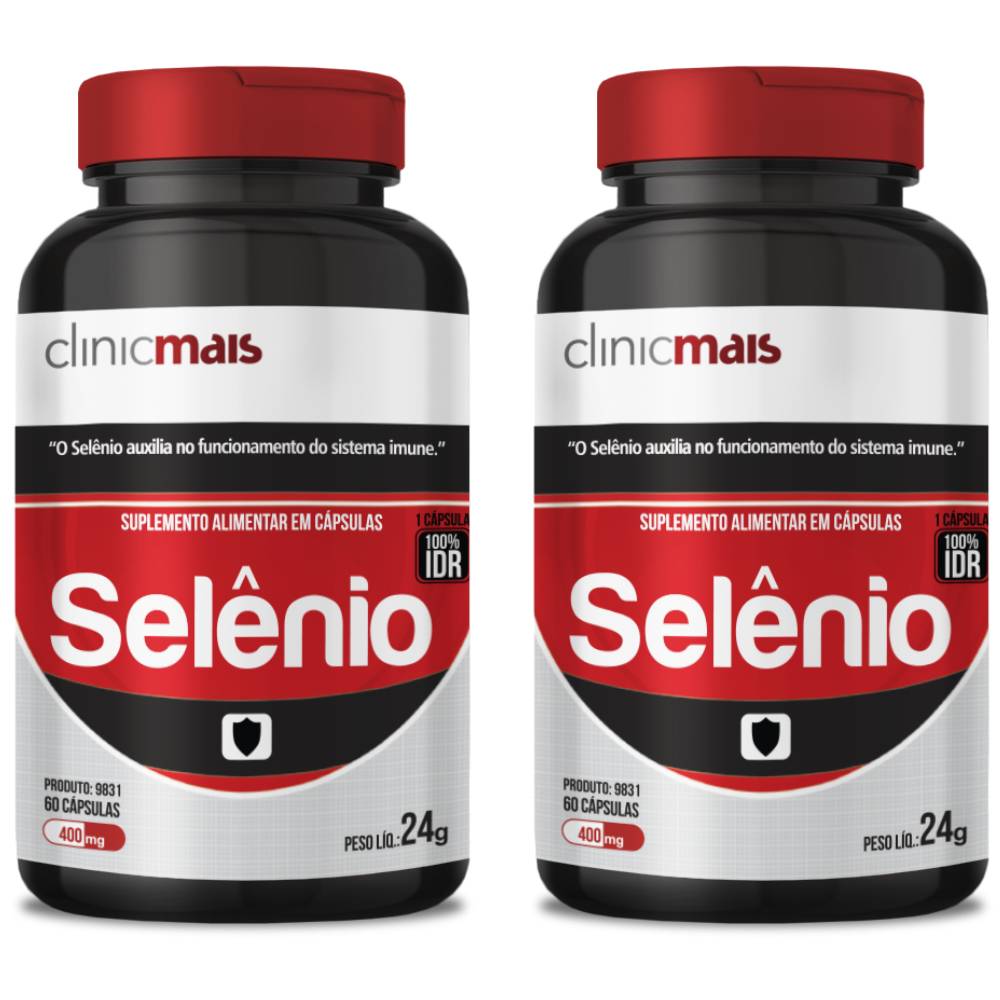 Kit 2 Selênio Clinicmais 60 Cápsulas