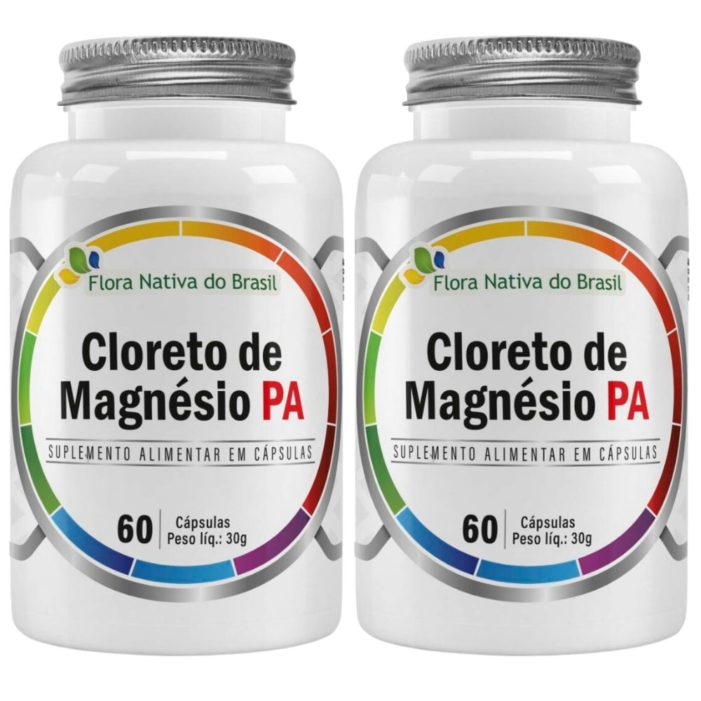 Kit 2 Cloreto De Magnésio Pa Flora Nativa 60 Cápsulas