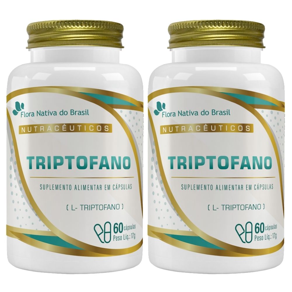 Kit 2 Triptofano Flora Nativa 860mg 60 Cápsulas
