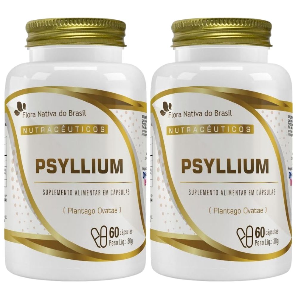 Kit 2 Psyllium Flora Nativa 60 Cápsulas