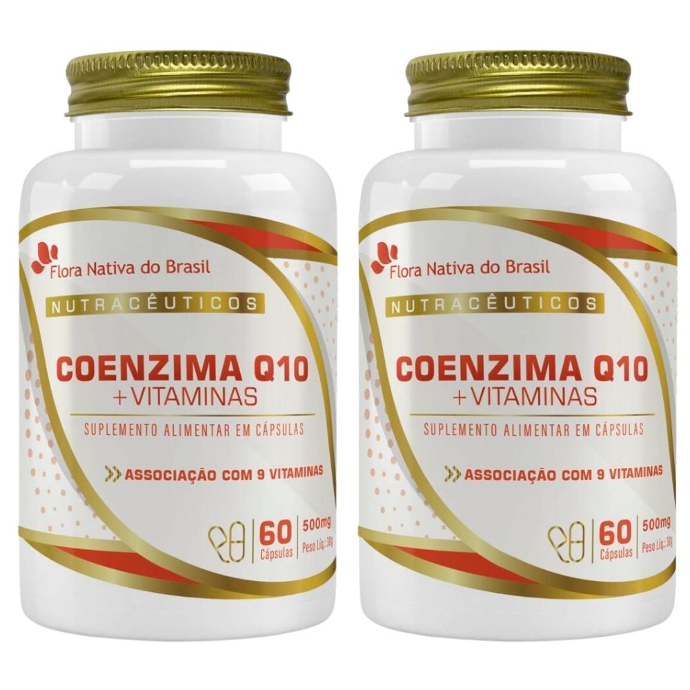 Kit 2 Coenzima Q10 + Vitaminas Flora Nativa 60 Cápsulas