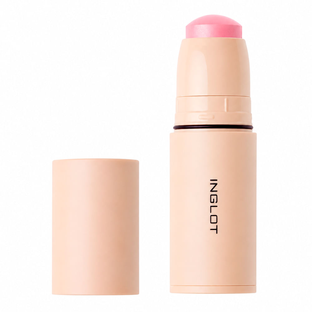 Blush Cremoso em Bastão Inglot Cream Stick Blush Pastel Pink 214 6,2g