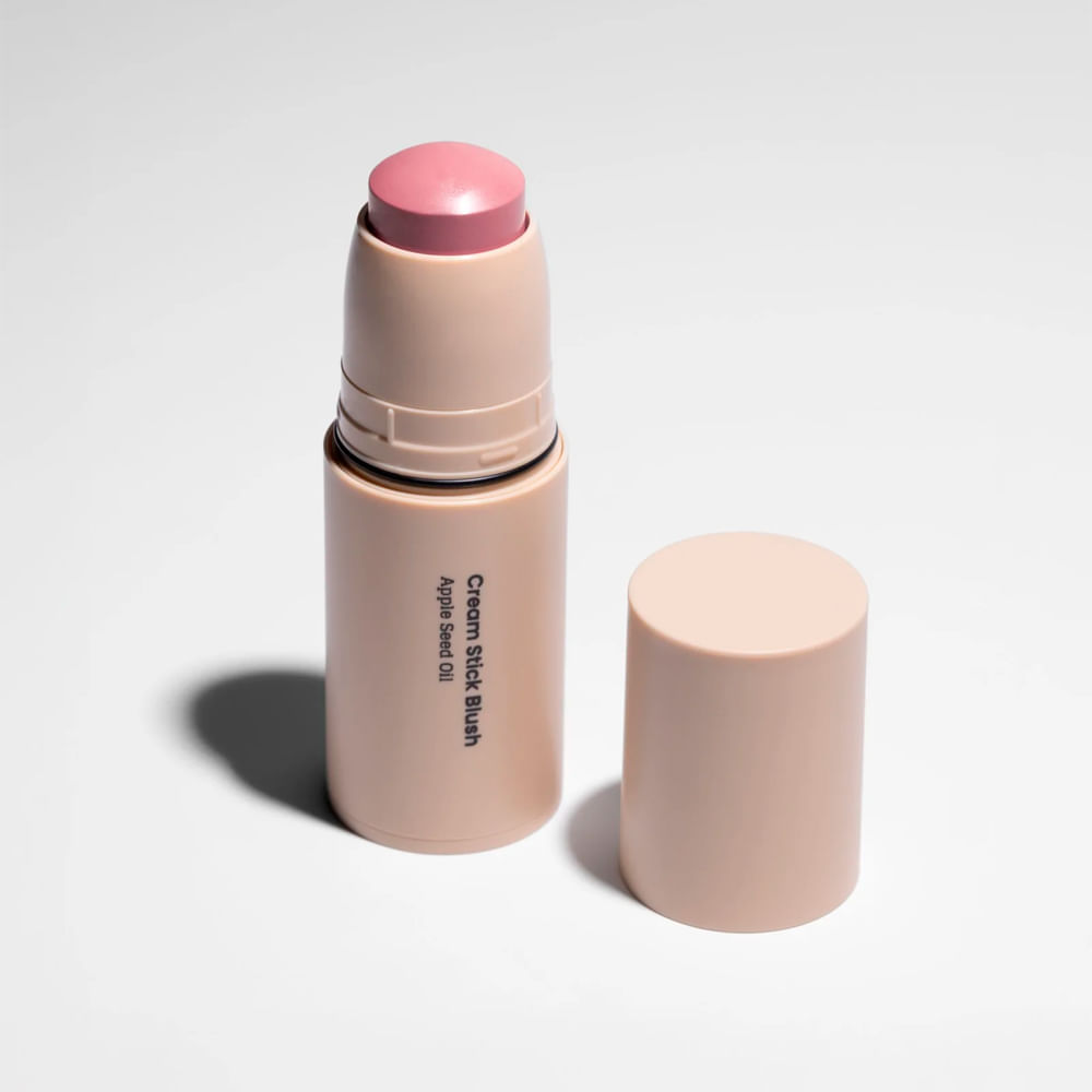 Blush Cremoso em Bastão Inglot Cream Stick Blush Pastel Pink 214 6,2g