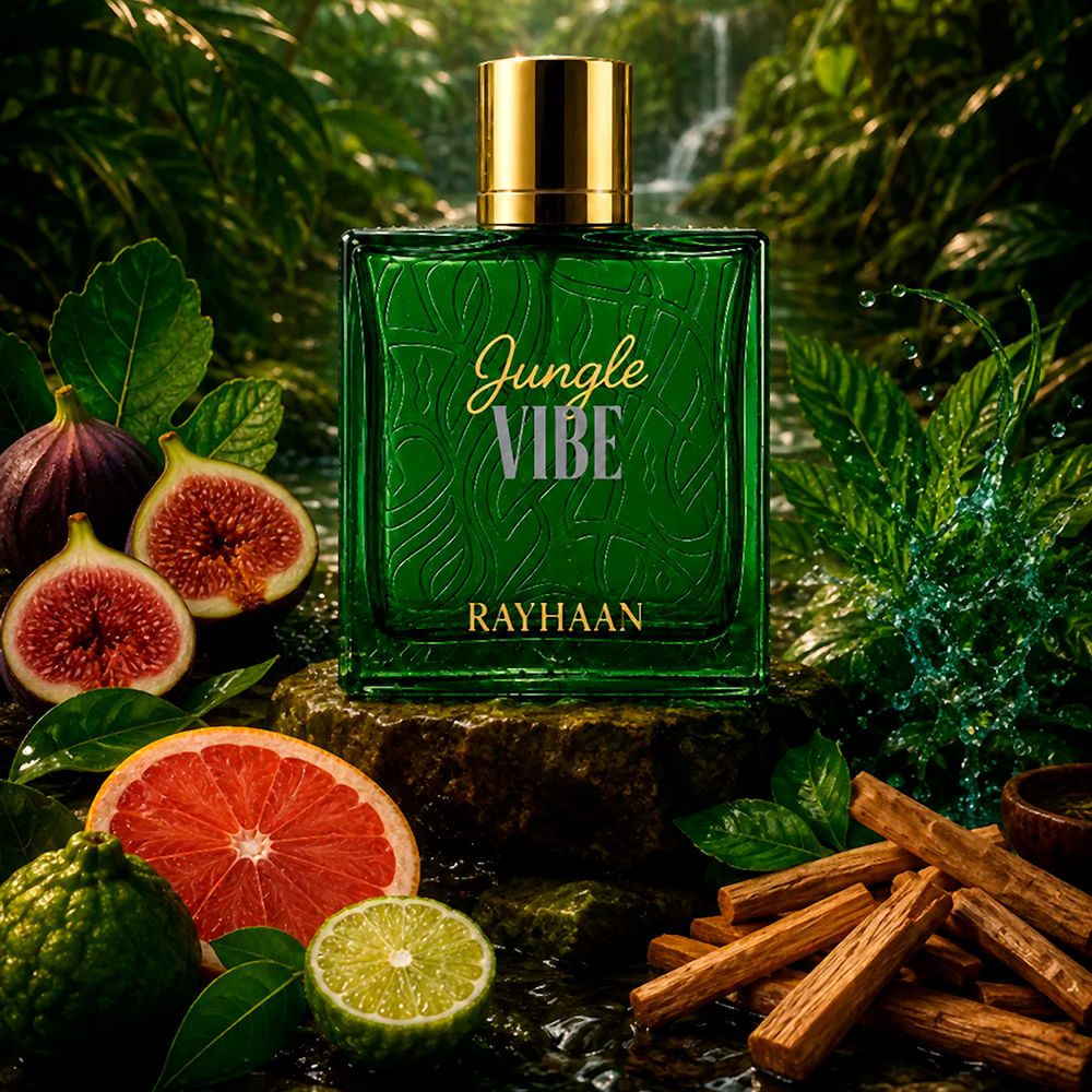 Perfume Árabe Masculino Jungle Vibe Rayhaan Eau de Parfum 100ml