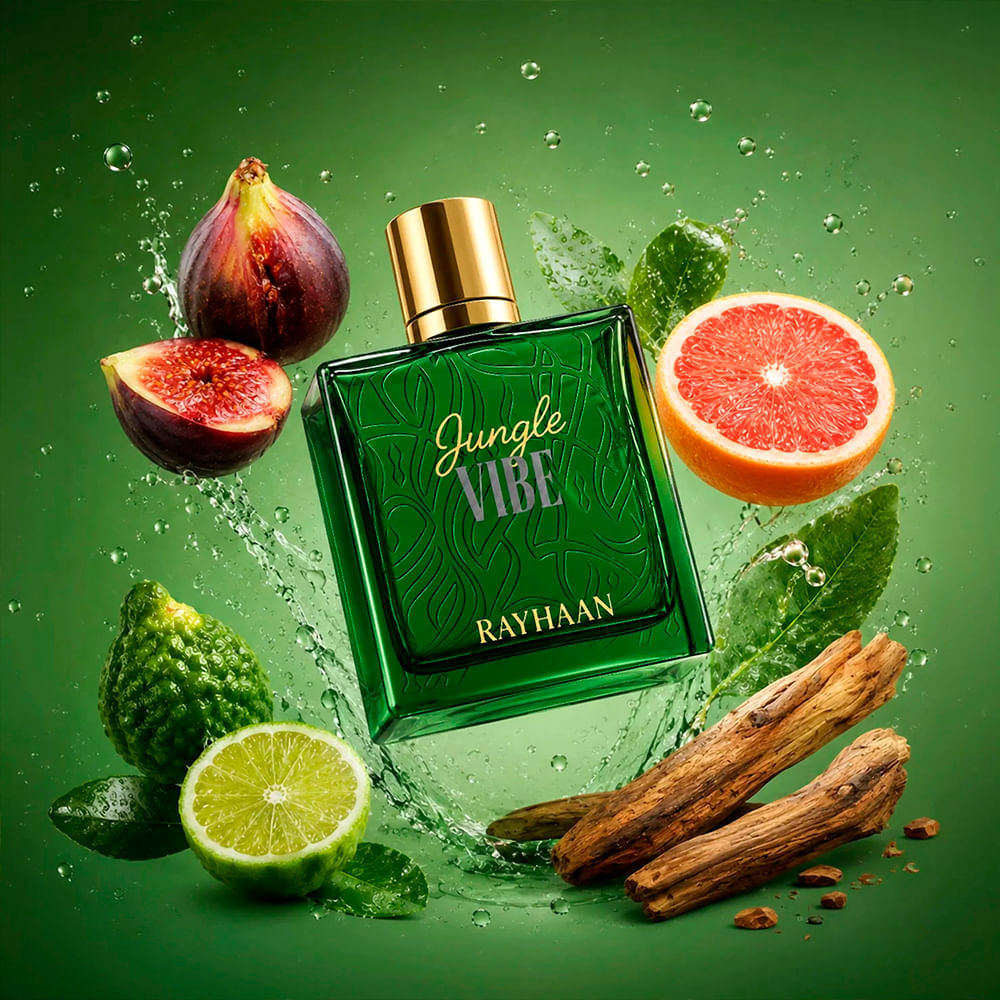 Perfume Árabe Masculino Jungle Vibe Rayhaan Eau de Parfum 100ml