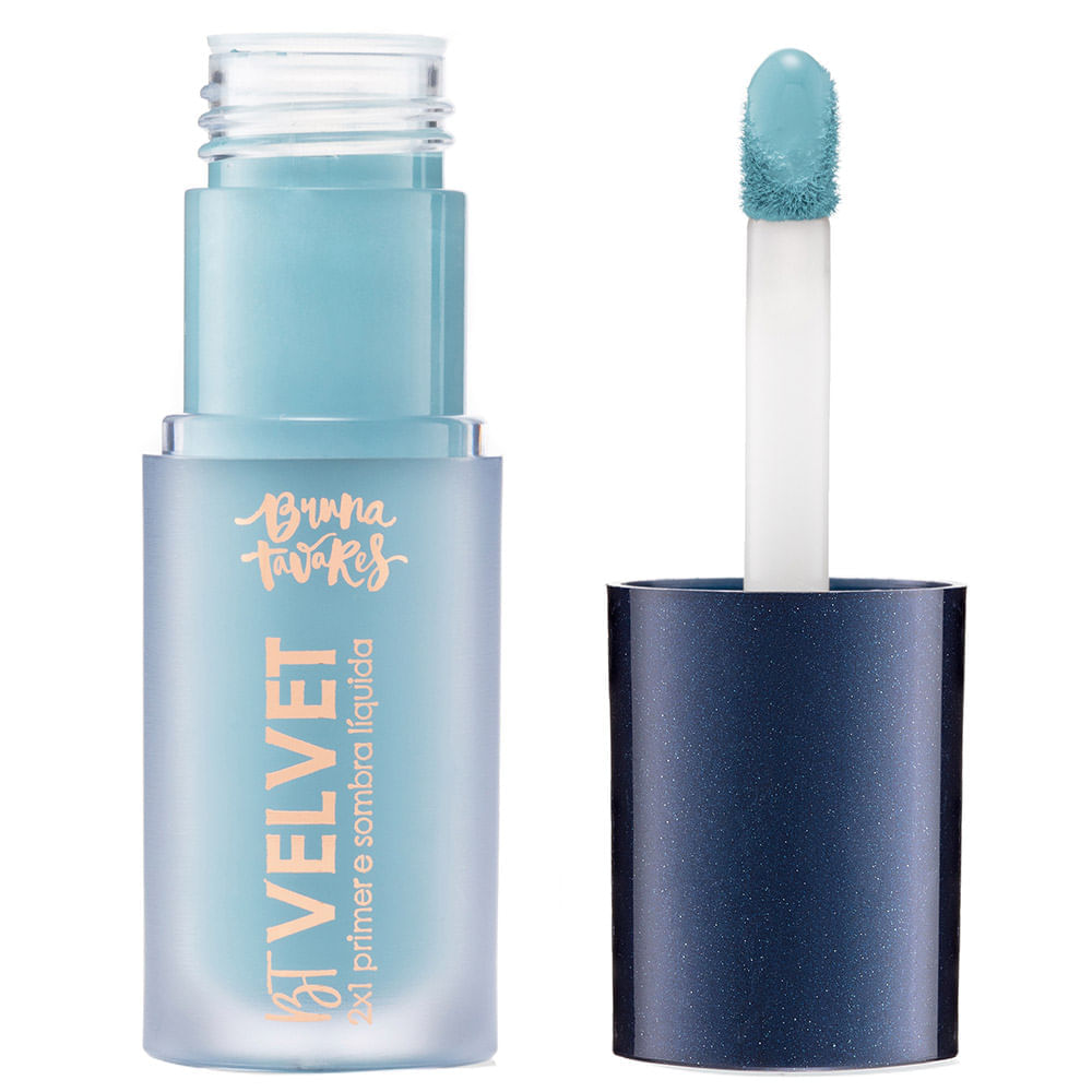 Sombra Líquida e Primer 2x1 BT Velvet Bruna Tavares Mint Blue
