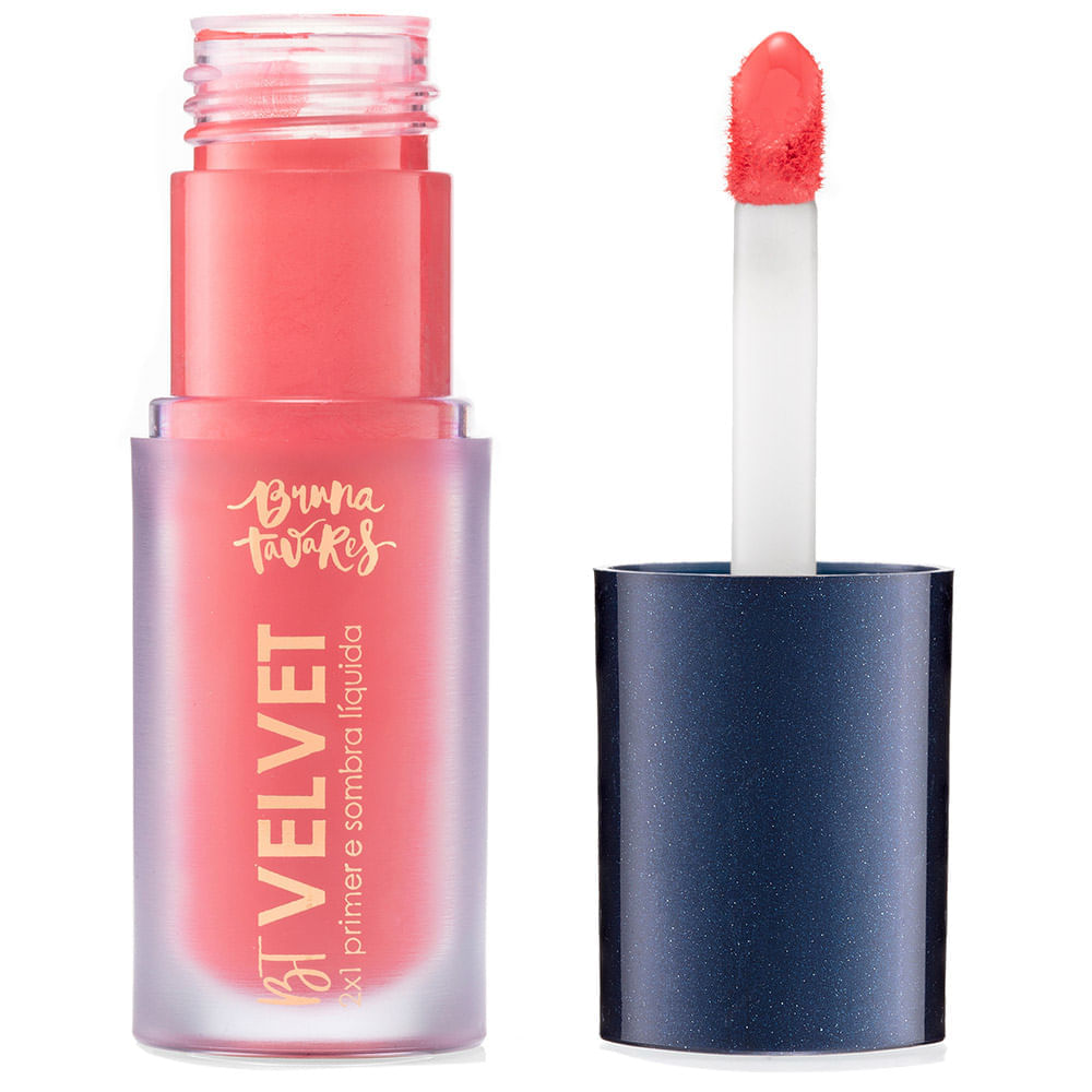 Sombra Líquida e Primer 2x1 BT Velvet Bruna Tavares Coral