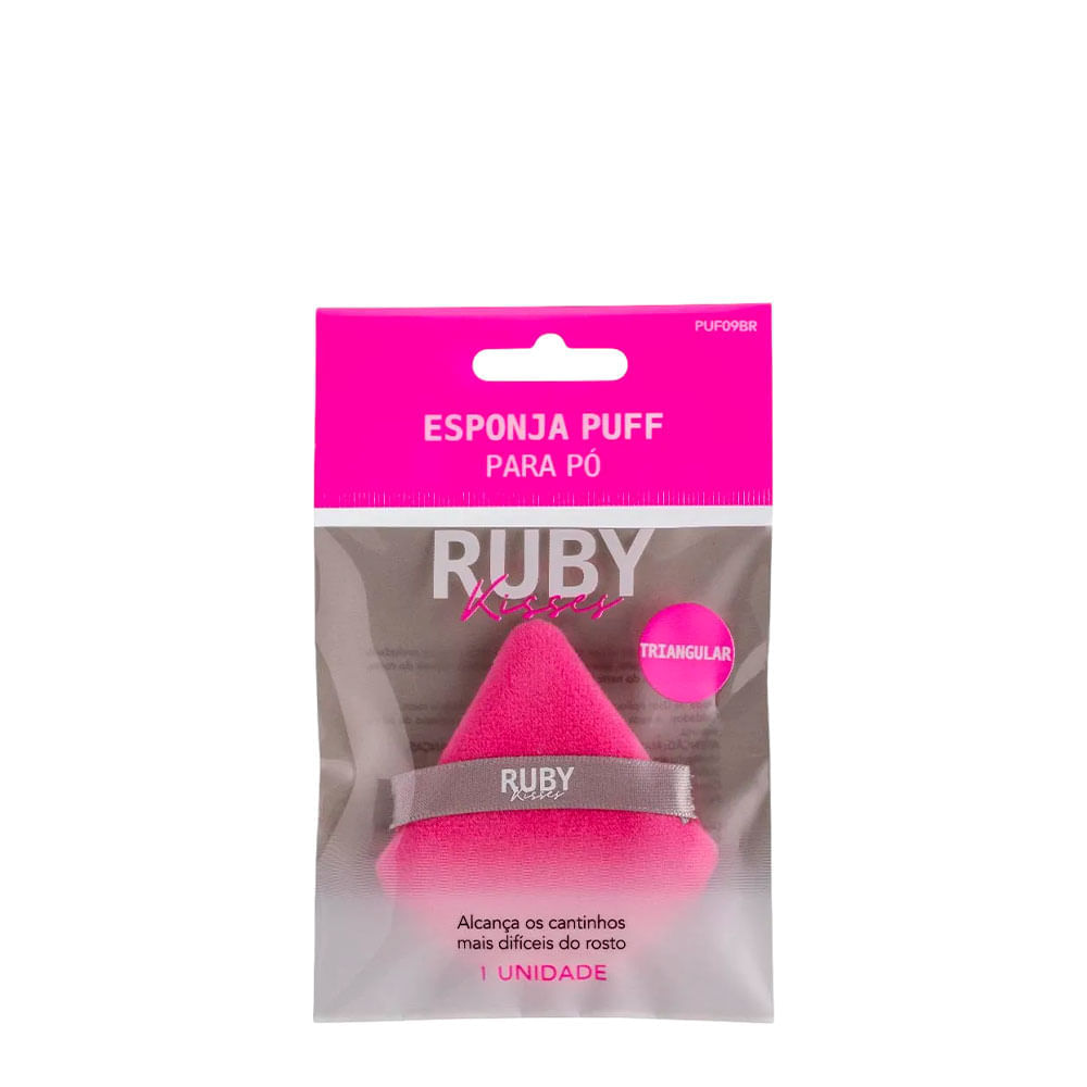 Esponja Puff Para Pó Triangular  Ruby Kisses 1 Unidade