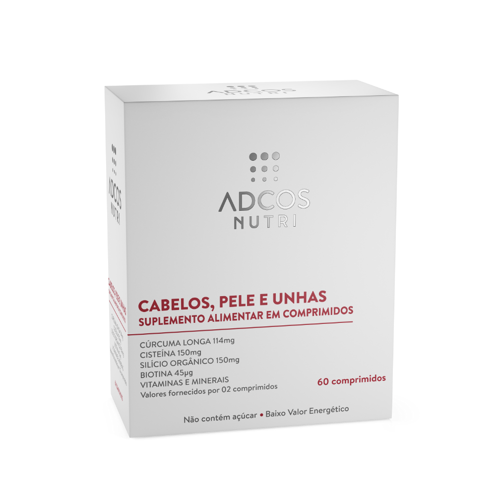 Suplemento Alimentar Adcos Nutri Cabelos, Pele E Unhas 60 Comprimidos