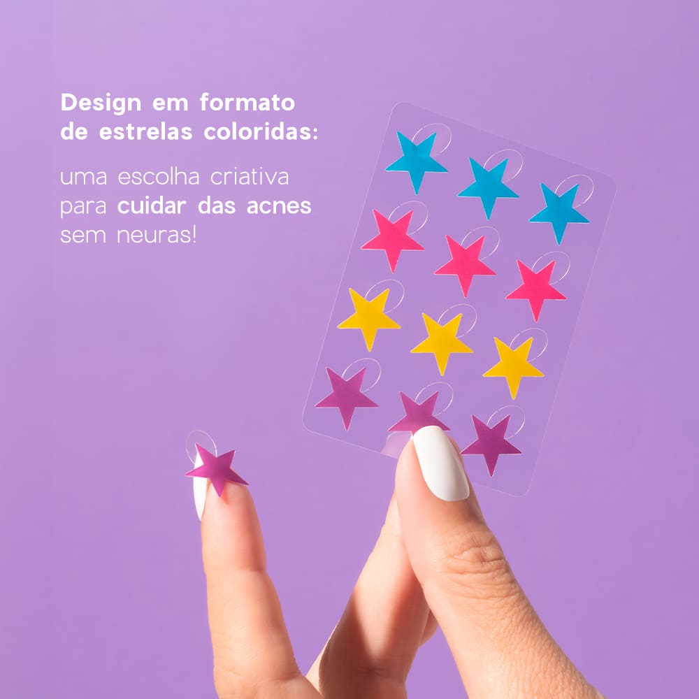 Adesivos Secativos para Espinhas com Ácido Salicílico Star Acne Patches 4You Océane 12 Unidades