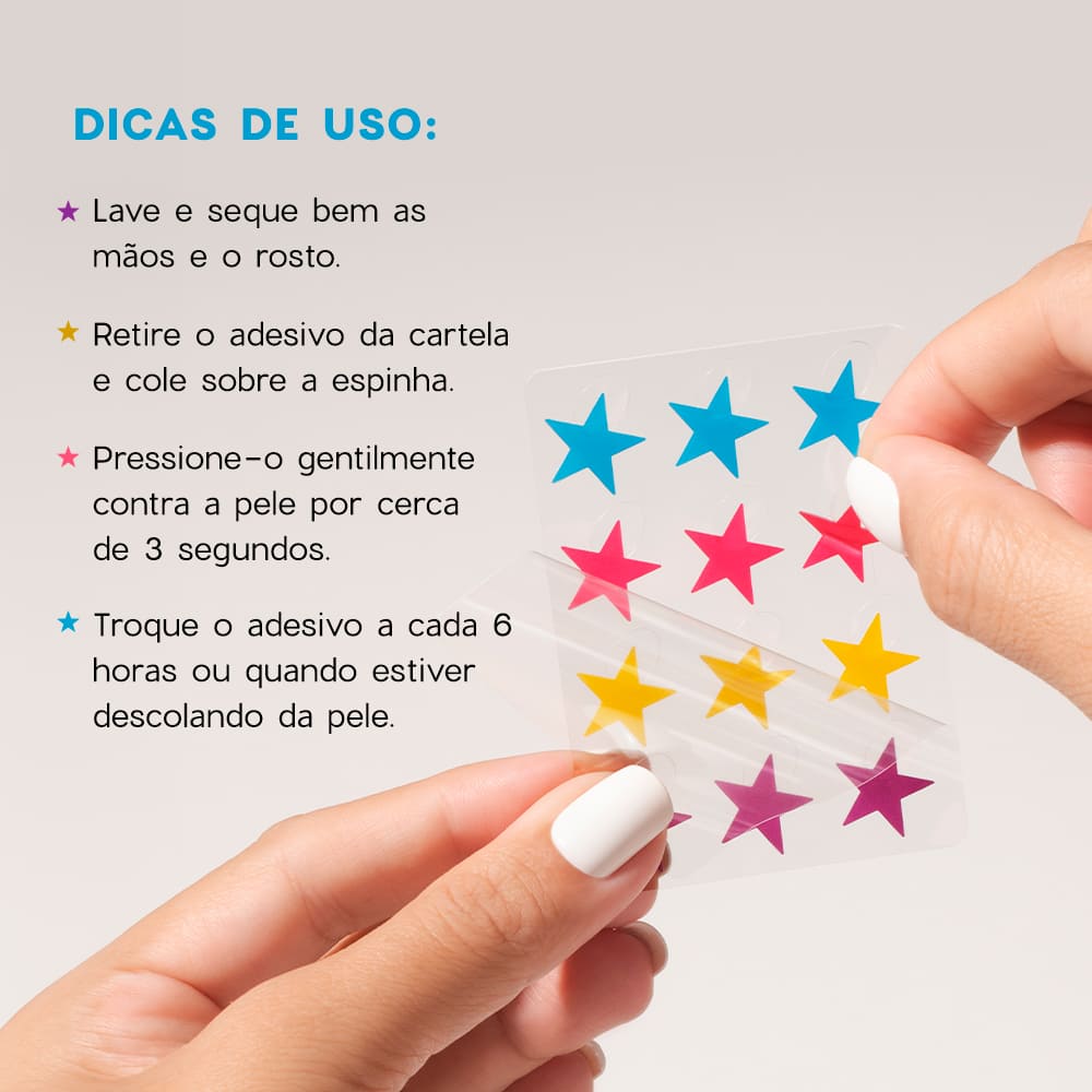 Adesivos Secativos para Espinhas com Ácido Salicílico Star Acne Patches 4You Océane 12 Unidades