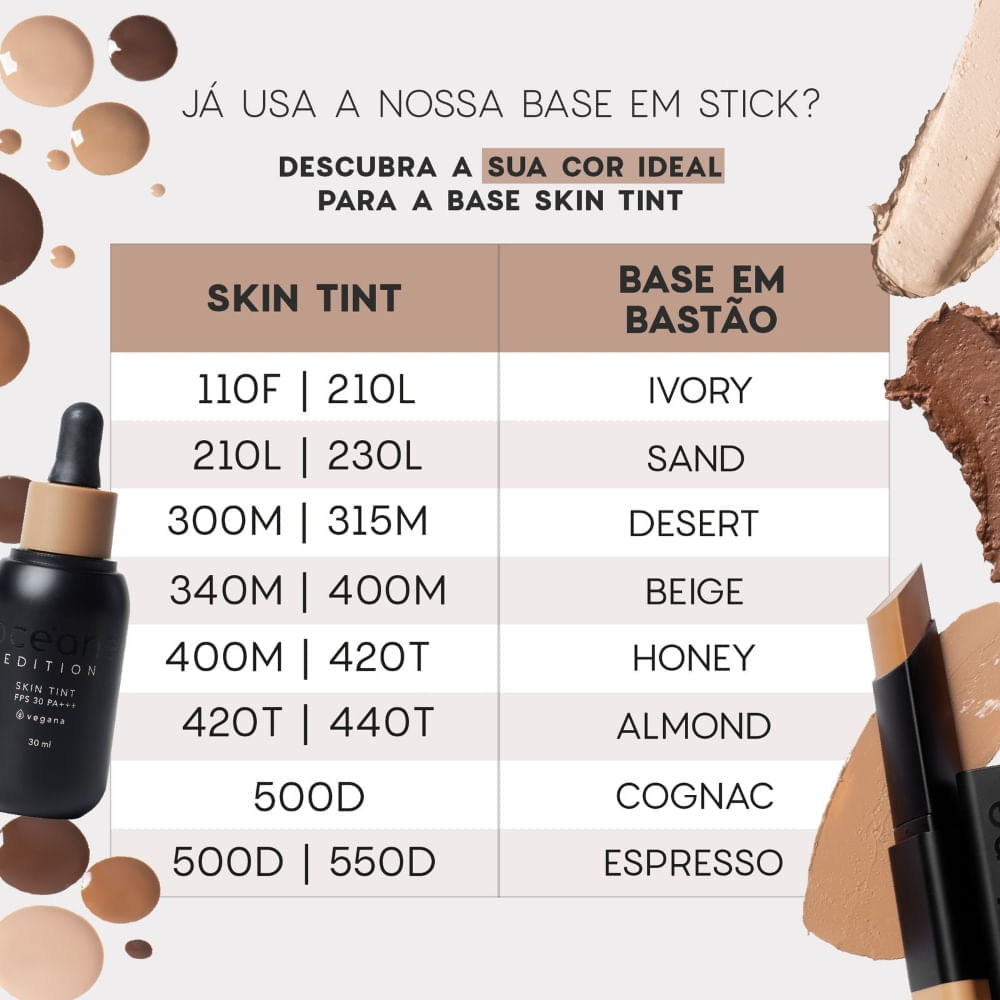Base Fluida Edition Skin Tint FPS30 Océane 30ml 500D