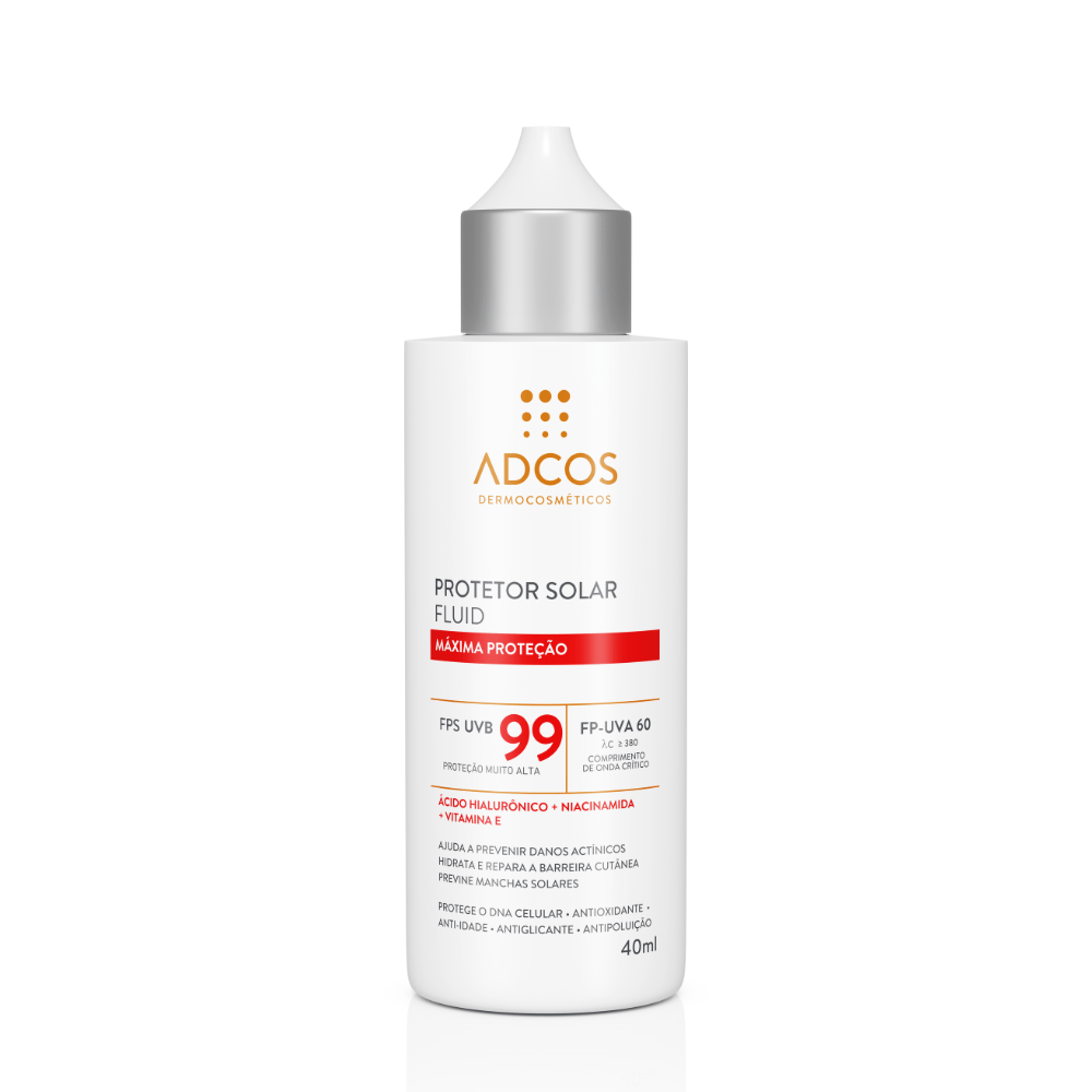 Protetor Solar Fluid Máxima Proteção Adcos FPS 99 Incolor 40ml