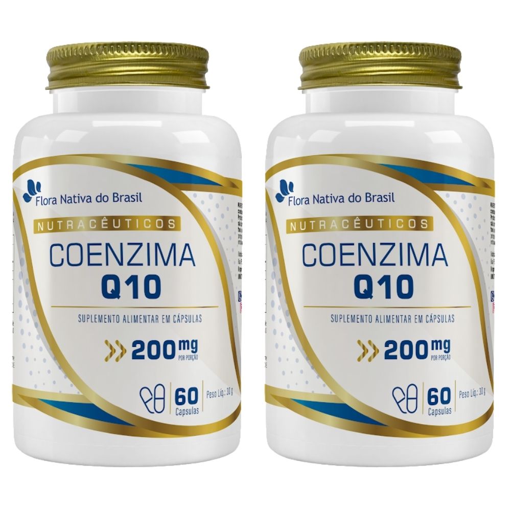 Kit 2 Coenzima Q10 Flora Nativa 200mg 60 Cápsulas