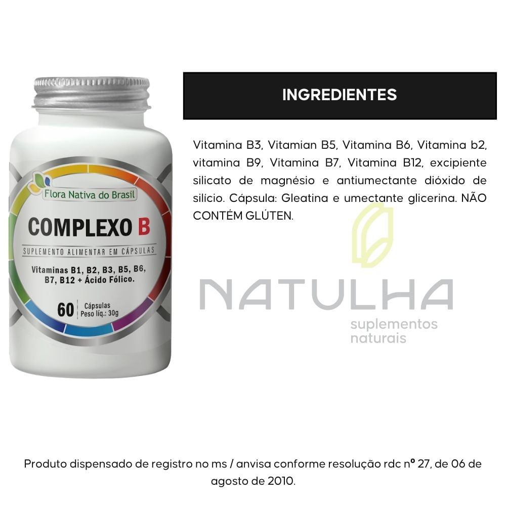 Kit 2 Complexo B Flora Nativa 60 Cápsulas