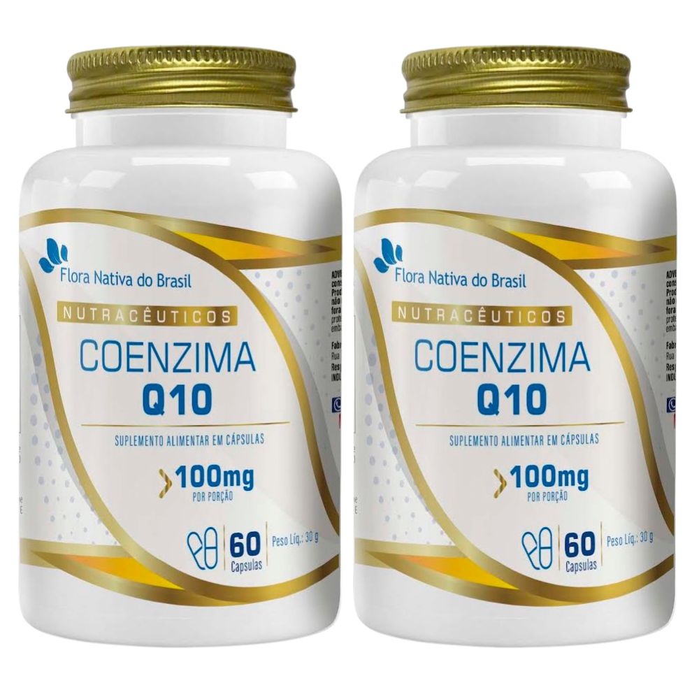 Kit 2 Coenzima Q10 Flora Nativa 100mg 60 Cápsulas