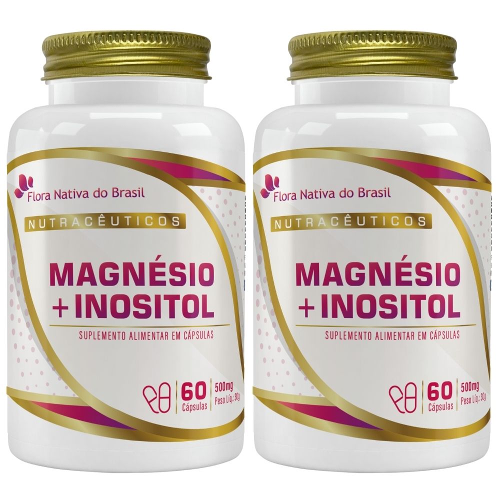 Kit 2 Magnésio + Mio-inositol Flora Nativa 60 Cápsulas