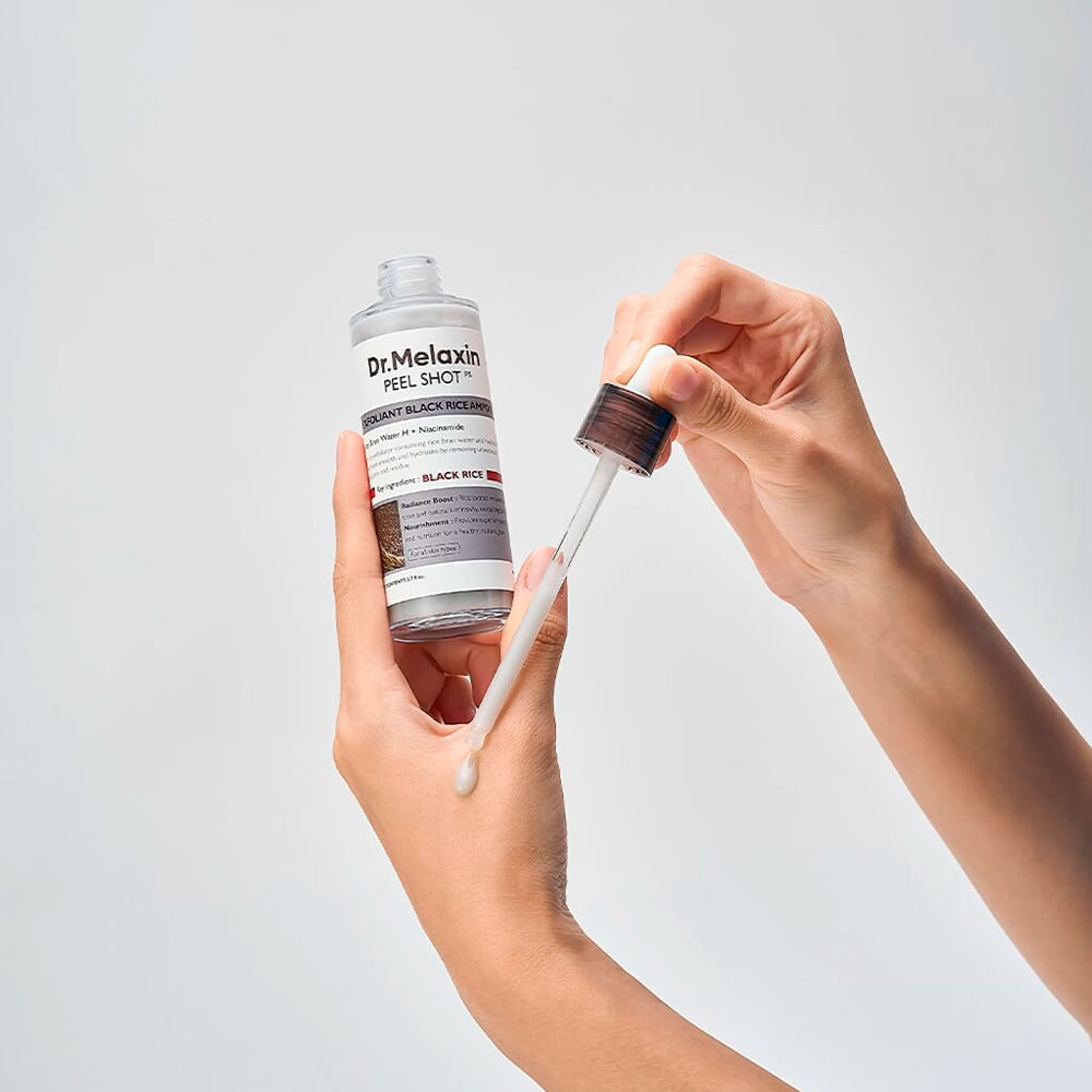 Ampola Esfoliante Facial Peel Shot Exfoliating Black Rice Ampoule Dr. Melaxin 80ml