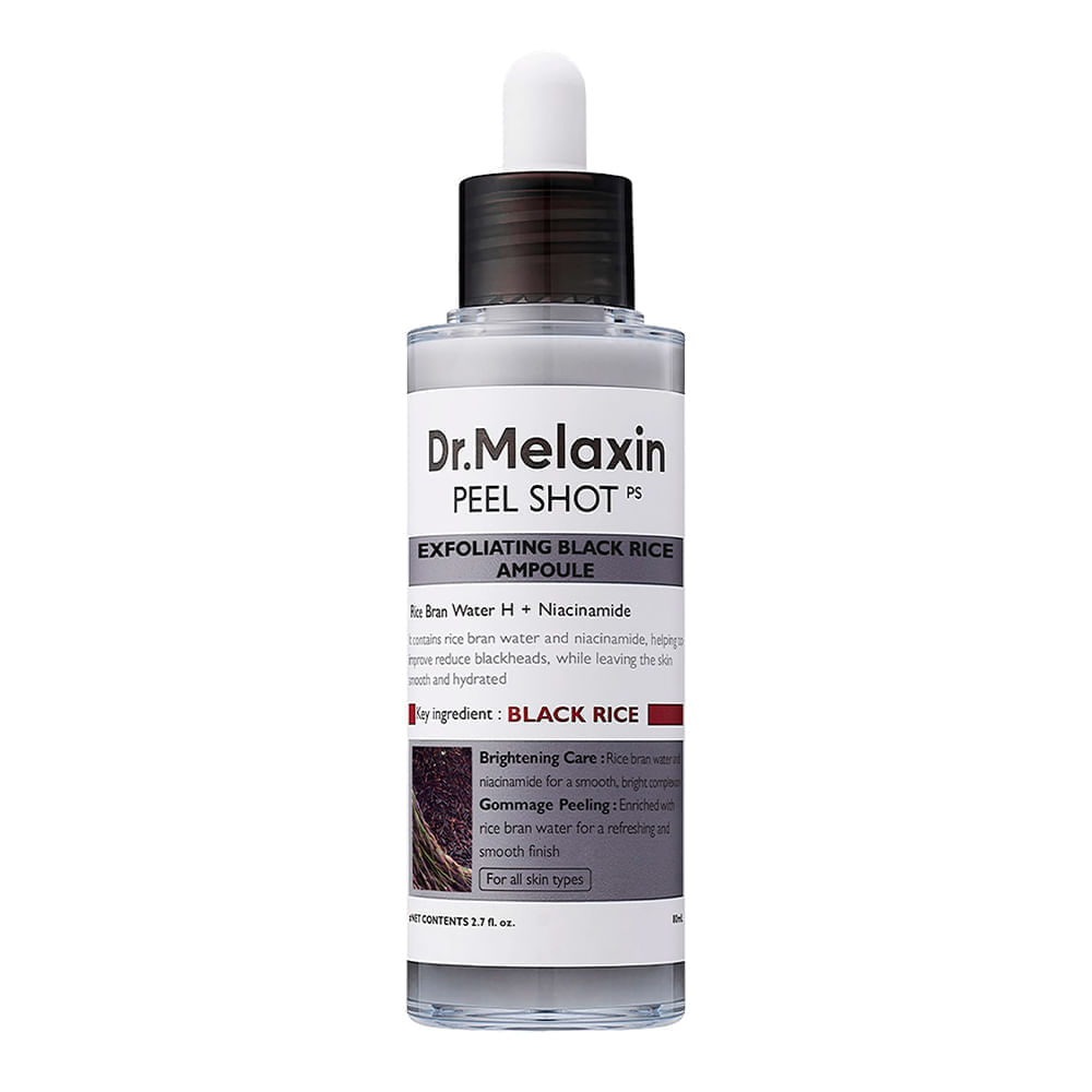 Ampola Esfoliante Facial Peel Shot Exfoliating Black Rice Ampoule Dr. Melaxin 80ml