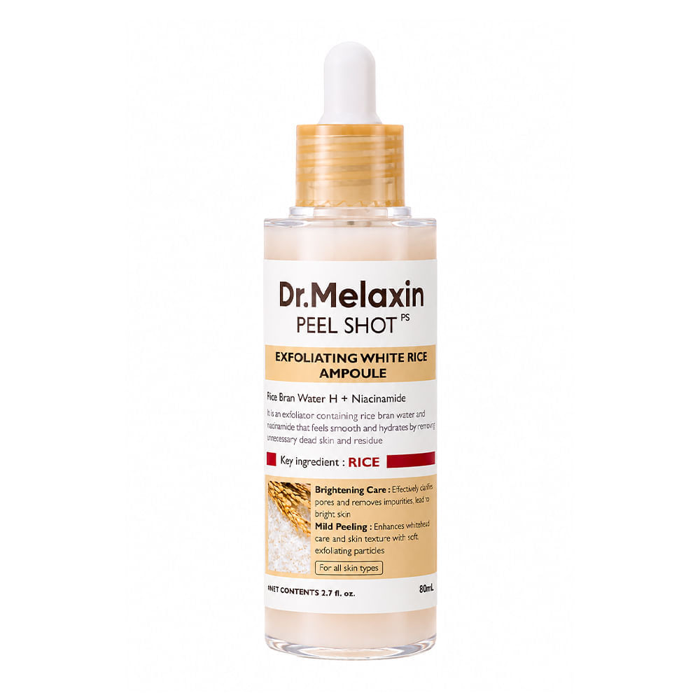 Ampola Esfoliante Facial Peel Shot Exfoliating White Rice Ampoule Dr. Melaxin 80ml