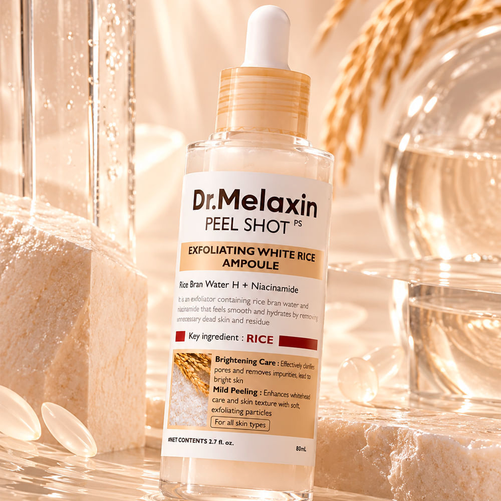Ampola Esfoliante Facial Peel Shot Exfoliating White Rice Ampoule Dr. Melaxin 80ml