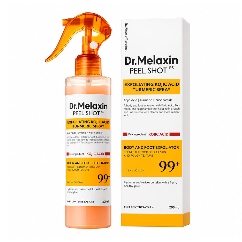 Esfoliante Corporal Em Spray Peel Shot Exfoliating Kojic Acid Turmeric Dr. Melaxin 200ml